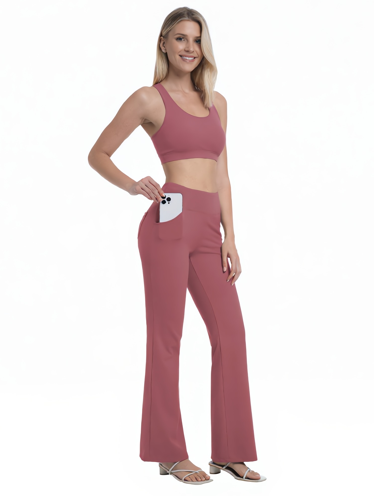 Bootcut Yoga Pants in Rosepink β The No Front Line Club style look