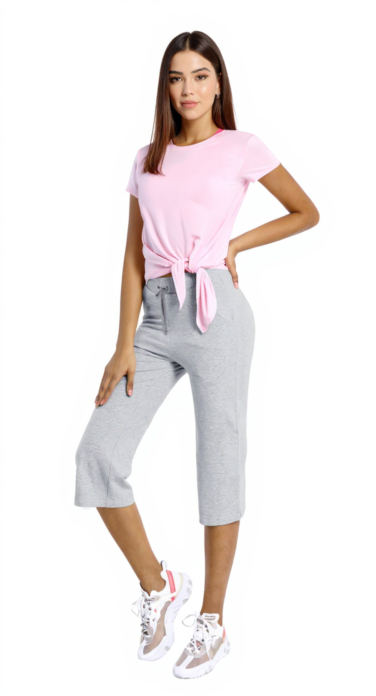 Capri Leggings in Heather Gray β The No Front Line Club style look